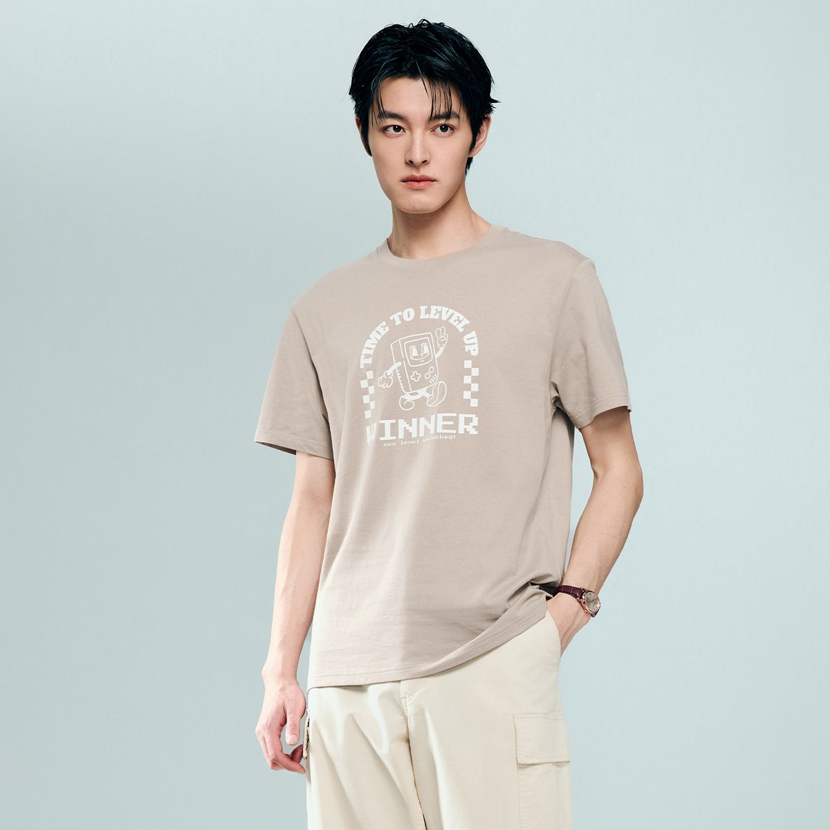 Men's Cotton Jersey Crew‑Neck Print Tee - Giordano Online