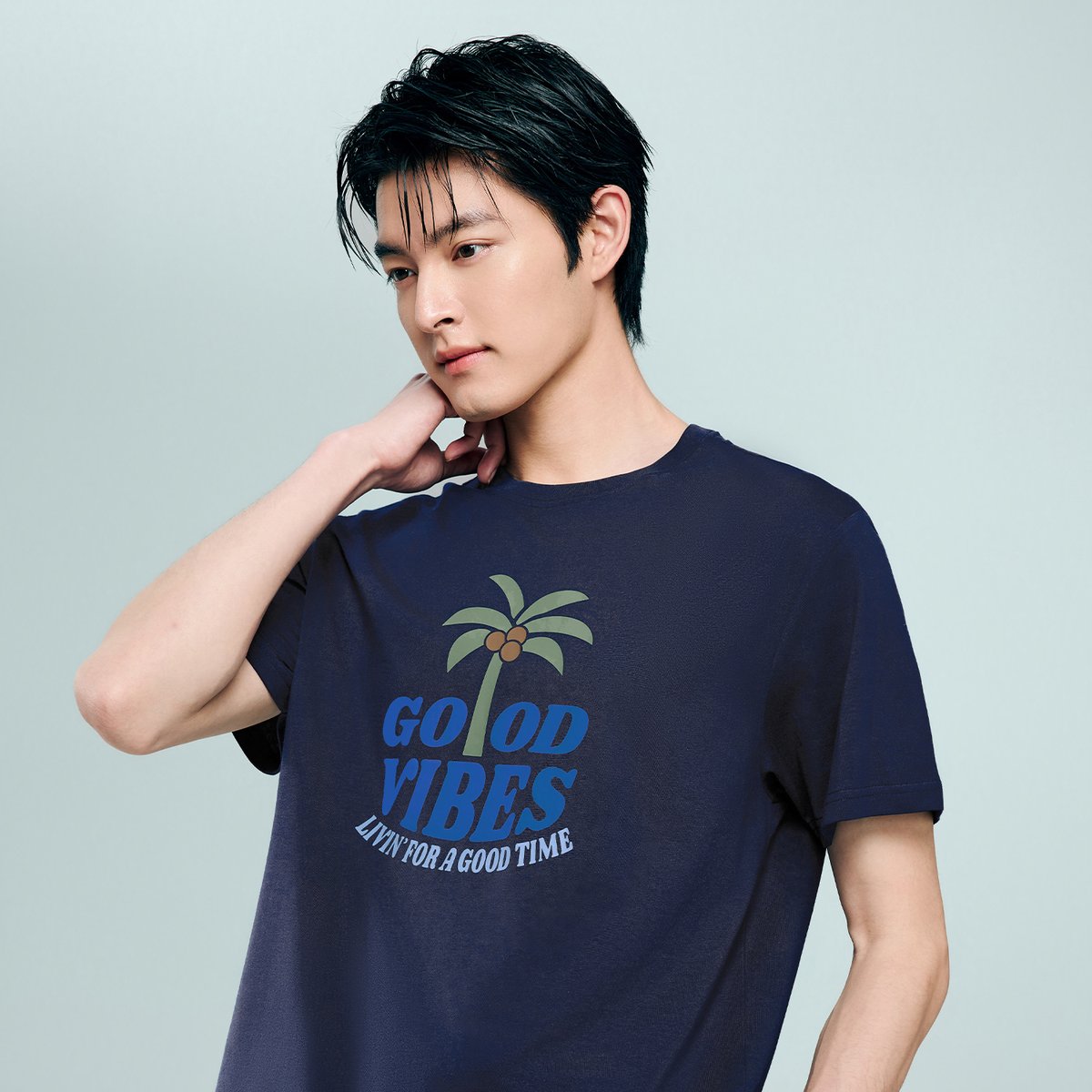 Men's Cotton Jersey Crew‑Neck Print Tee - Giordano Online