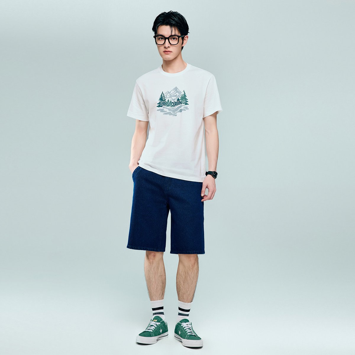 Men's Cotton Jersey Crew‑Neck Print Tee - Giordano Online