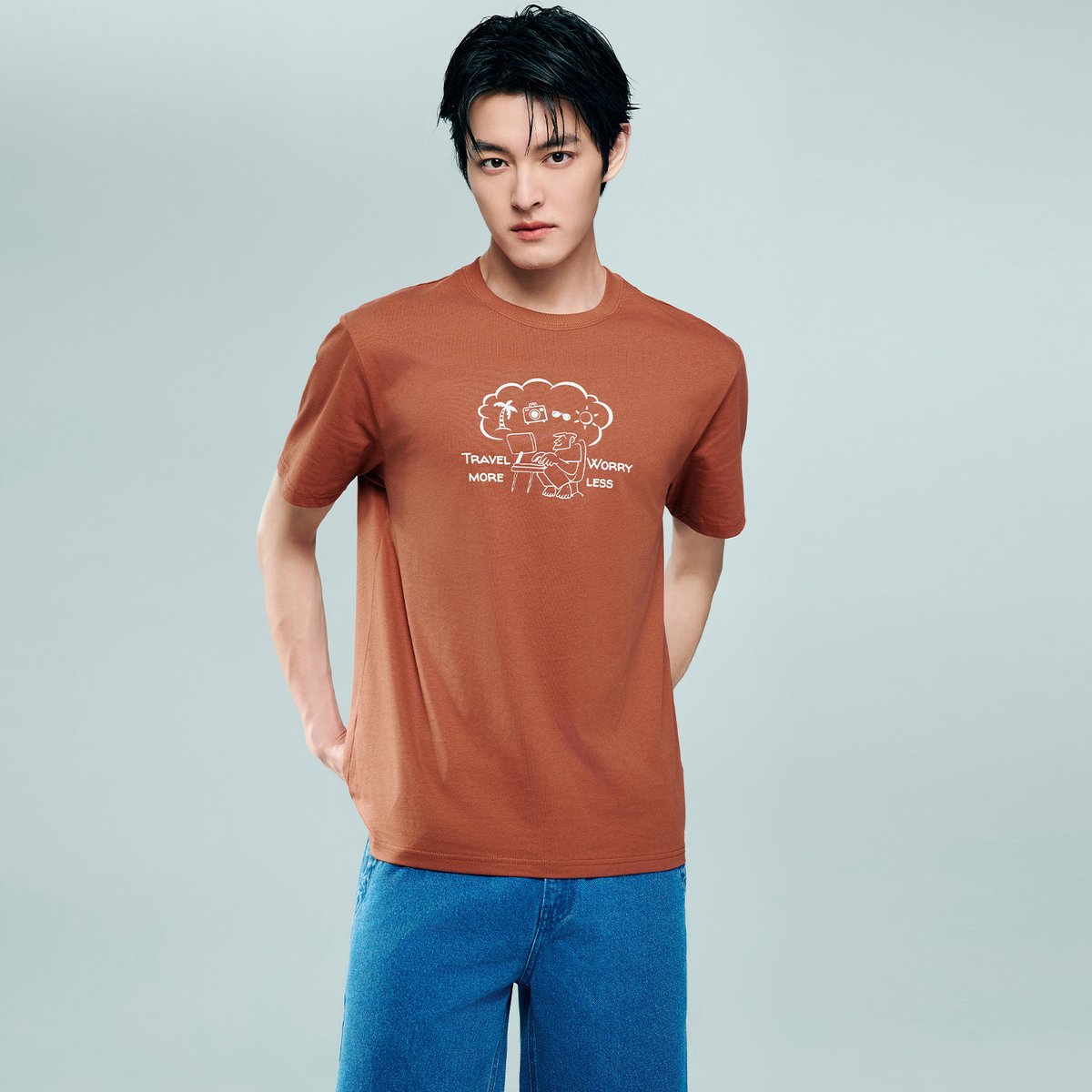 Men's Cotton Jersey Crew‑Neck Print Tee - Giordano Online