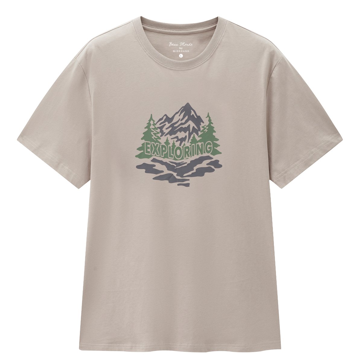 Men's Cotton Jersey Crew‑Neck Print Tee - Giordano Online