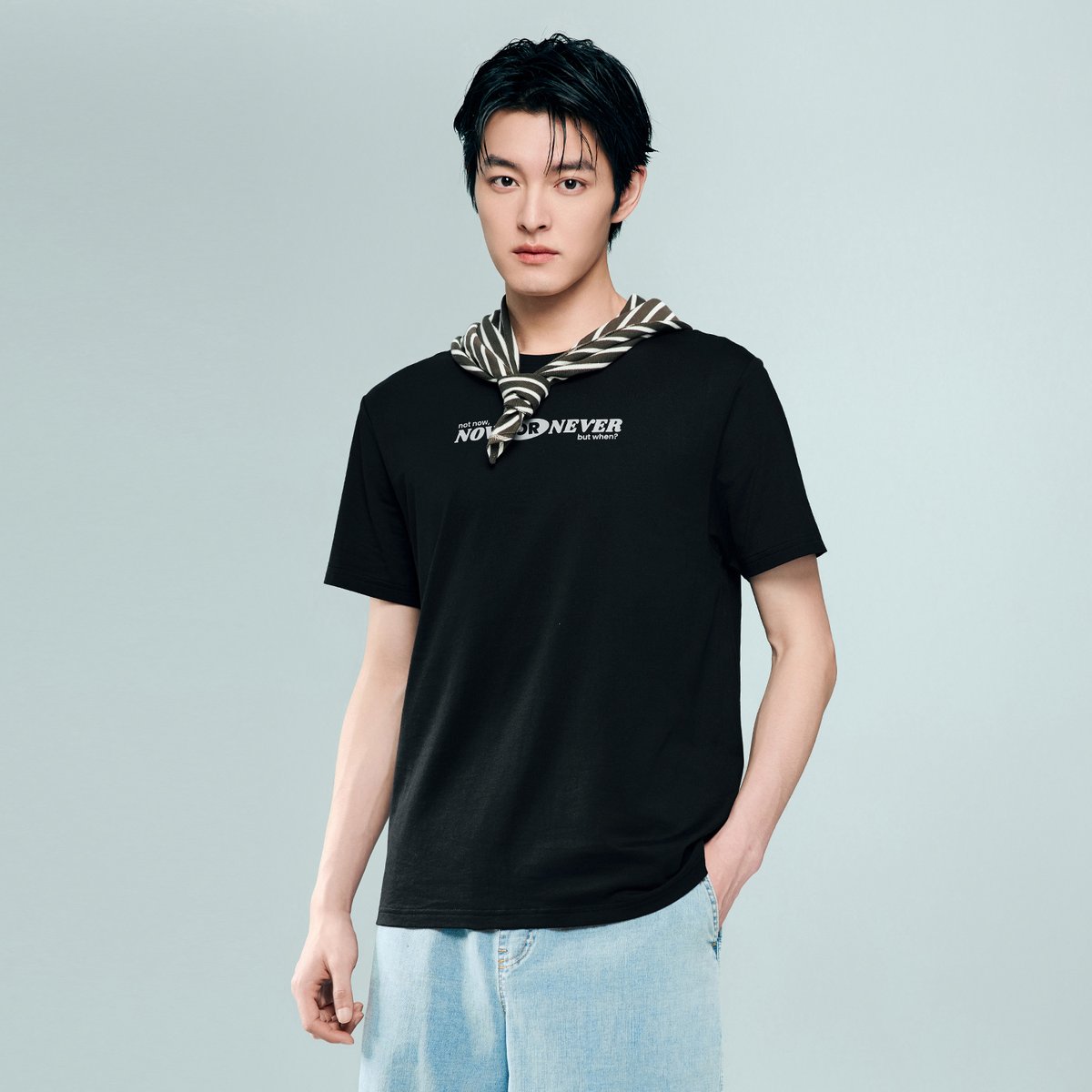 Men's Cotton Jersey Crew‑Neck Print Tee - Giordano Online