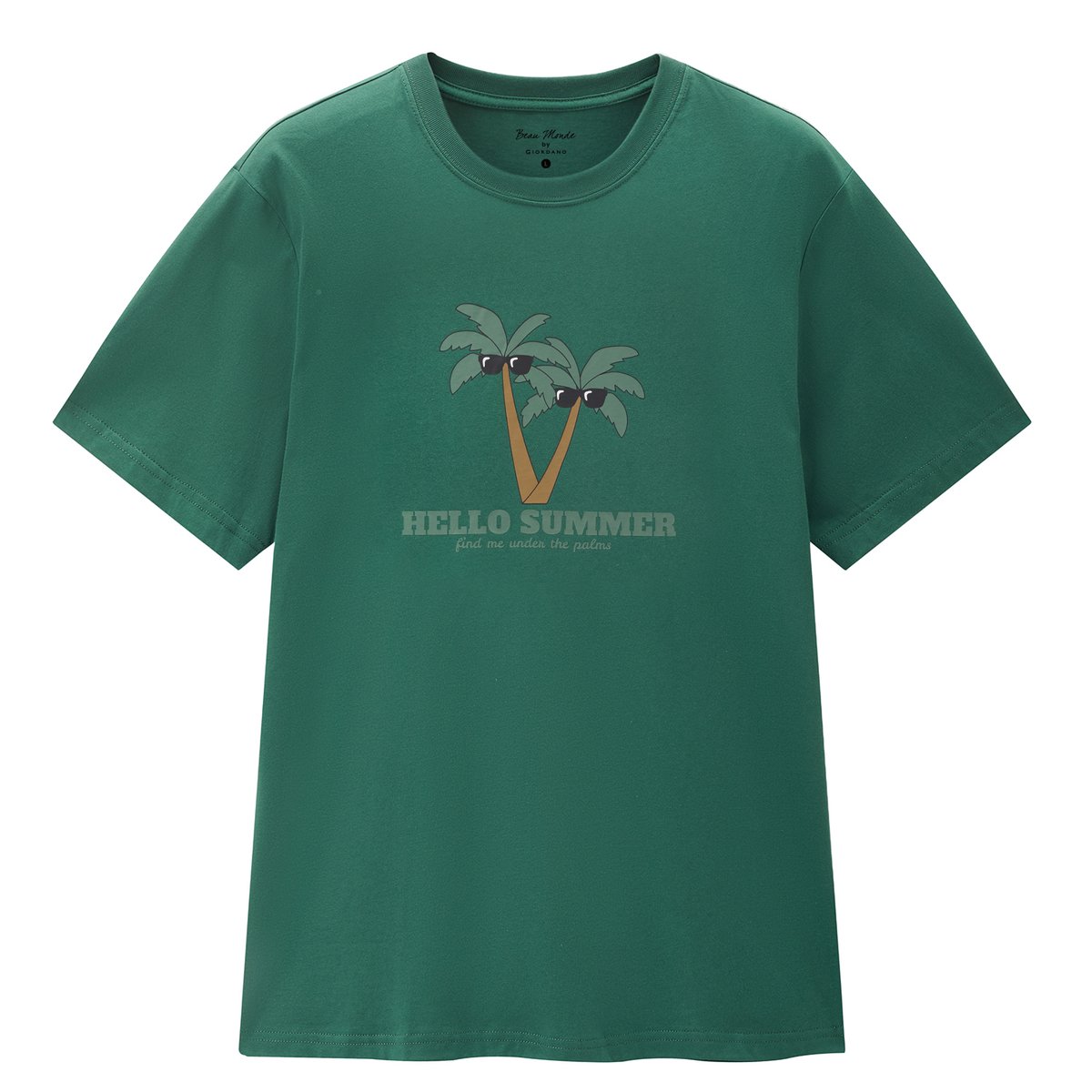 Men's Cotton Jersey Crew‑Neck Print Tee - Giordano Online