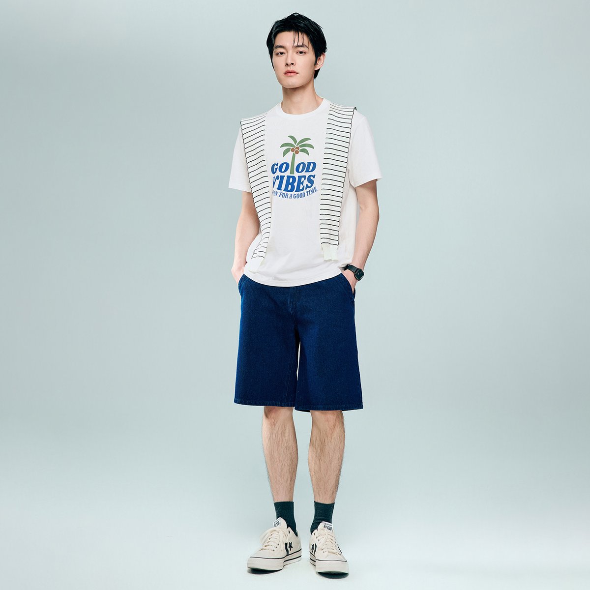 Men's Cotton Jersey Crew‑Neck Print Tee - Giordano Online