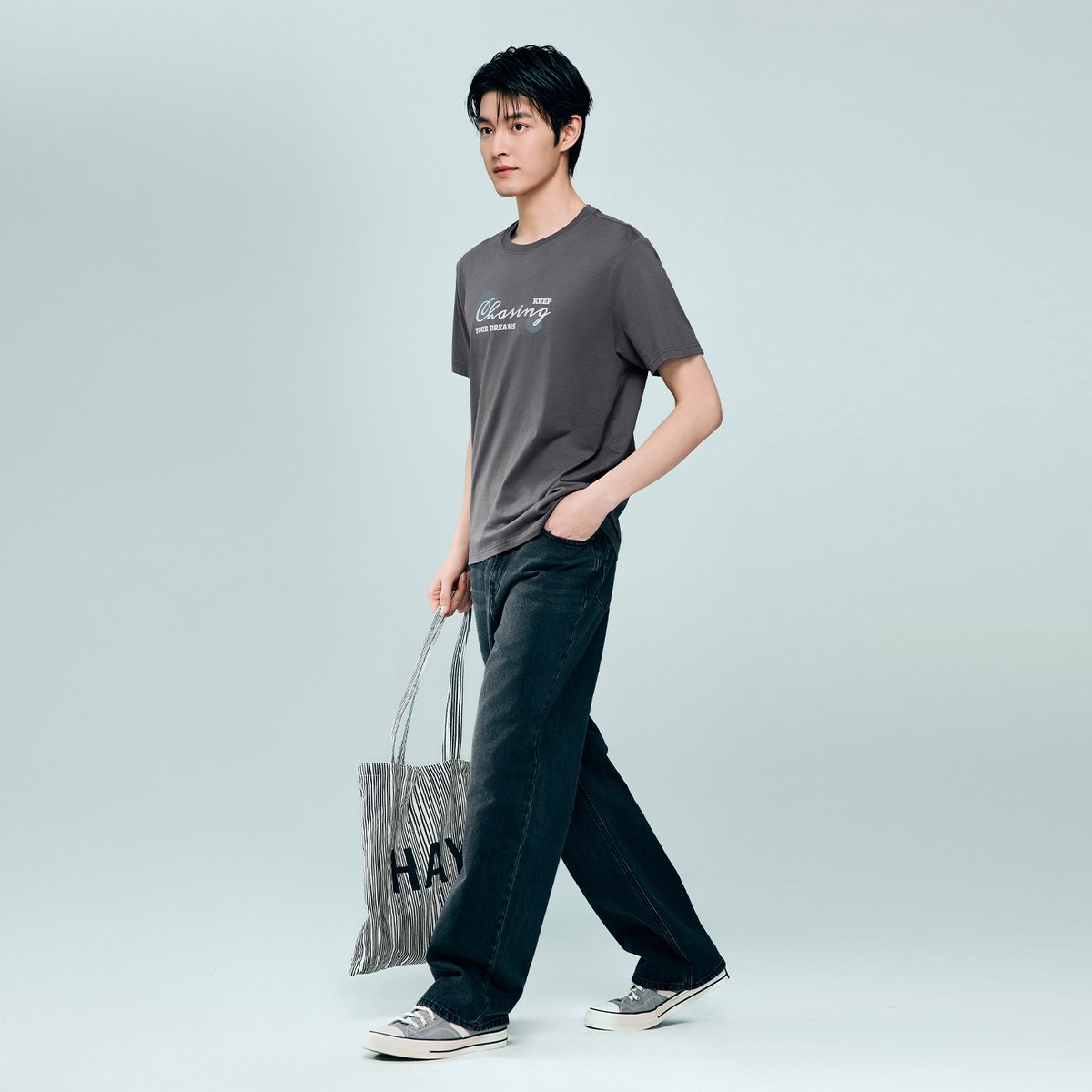 Men's Cotton Jersey Crew‑Neck Print Tee - Giordano Online