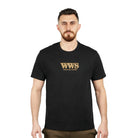 Men's Cotton Jersey Crewneck Short Sleeve Slim Fit WWS Print Tee - Black - Giordano Online