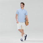 Men's Cotton Jersey Henley Short Sleeve Slim Fit Tee - Giordano Online