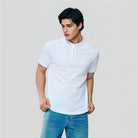 Men's Cotton Jersey Henley Short Sleeve Slim Fit Tee - Giordano Online