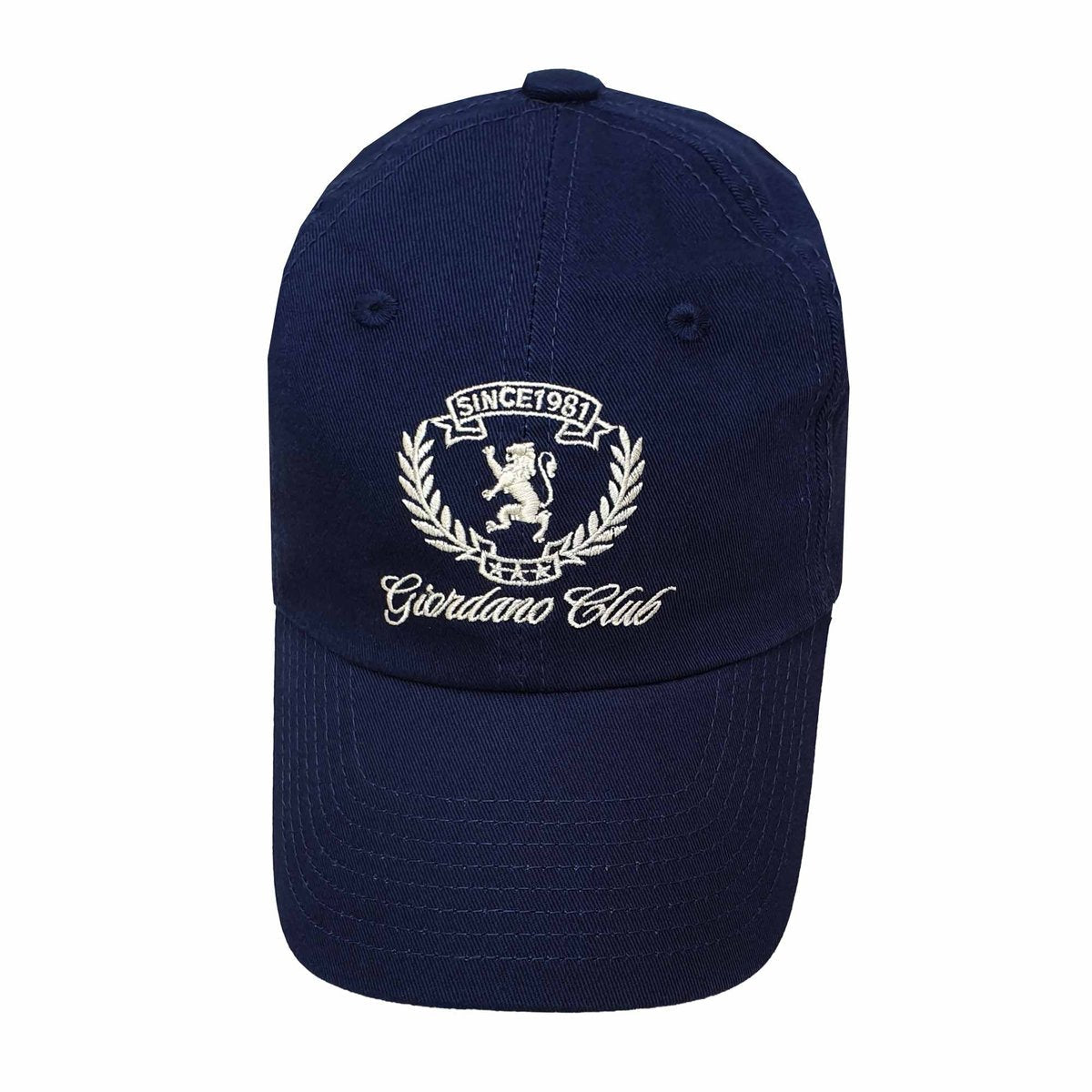 Men’s Cotton Twill Embroidered Adjustable Baseball Cap - Blue - Giordano Online