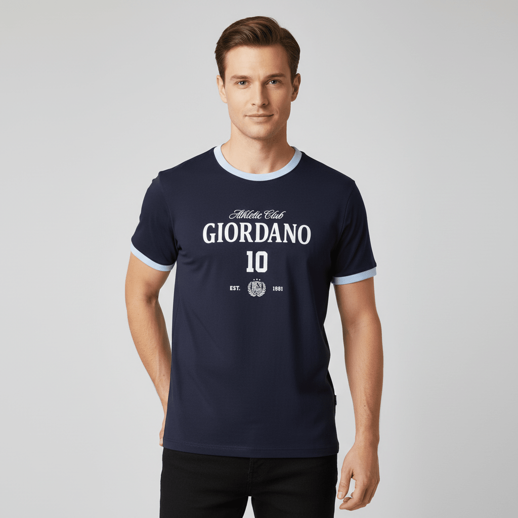 Men's Crew Neck Print Tee - Giordano Online