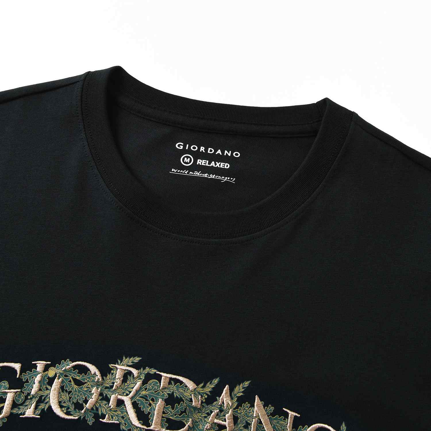 Men’s Crew Neck Short Sleeve Relax Fit Print Tee - Black - Giordano Online