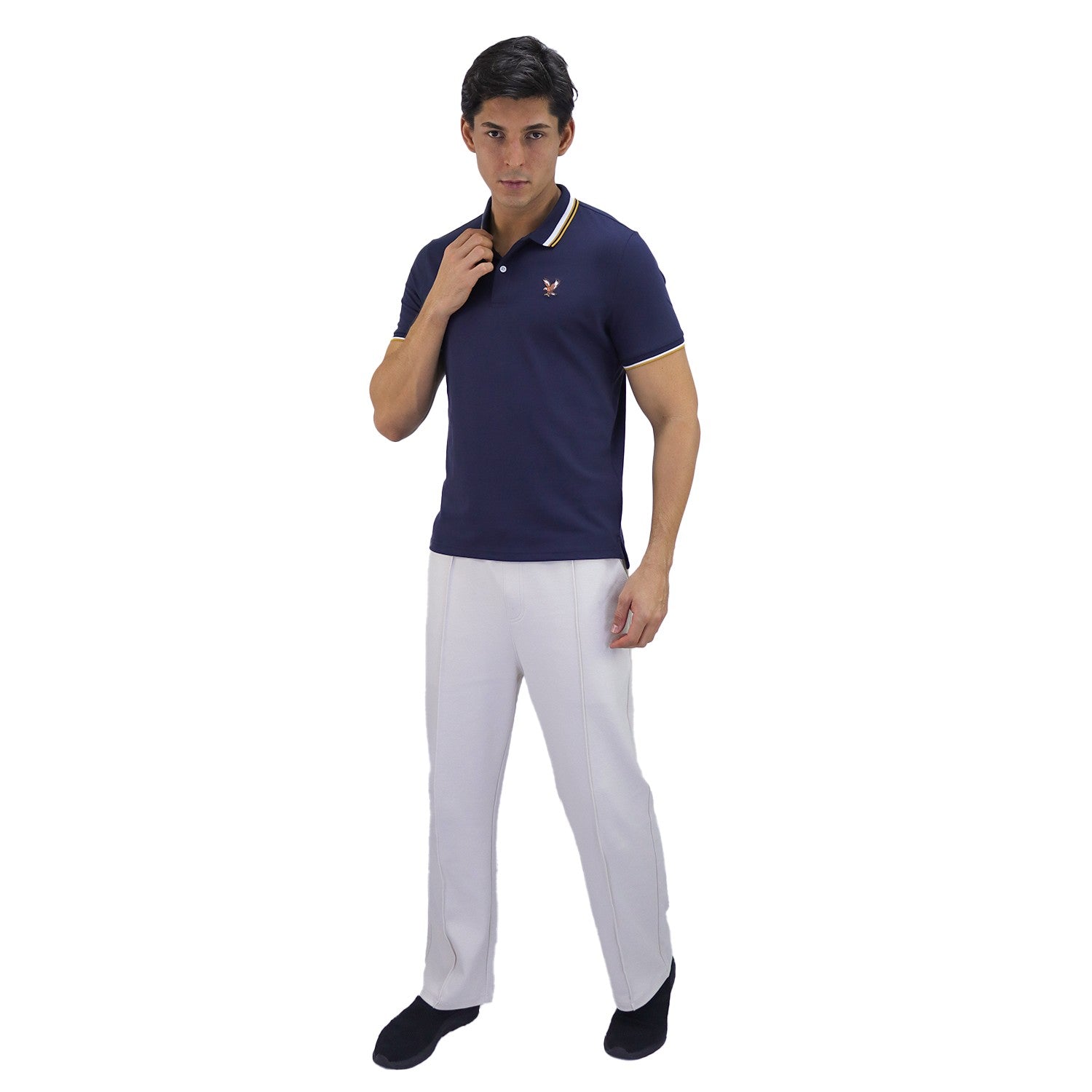 Men's Eagle Printed Solid Polo - Giordano Online