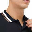 Men's Eagle Printed Solid Polo - Black - Giordano Online