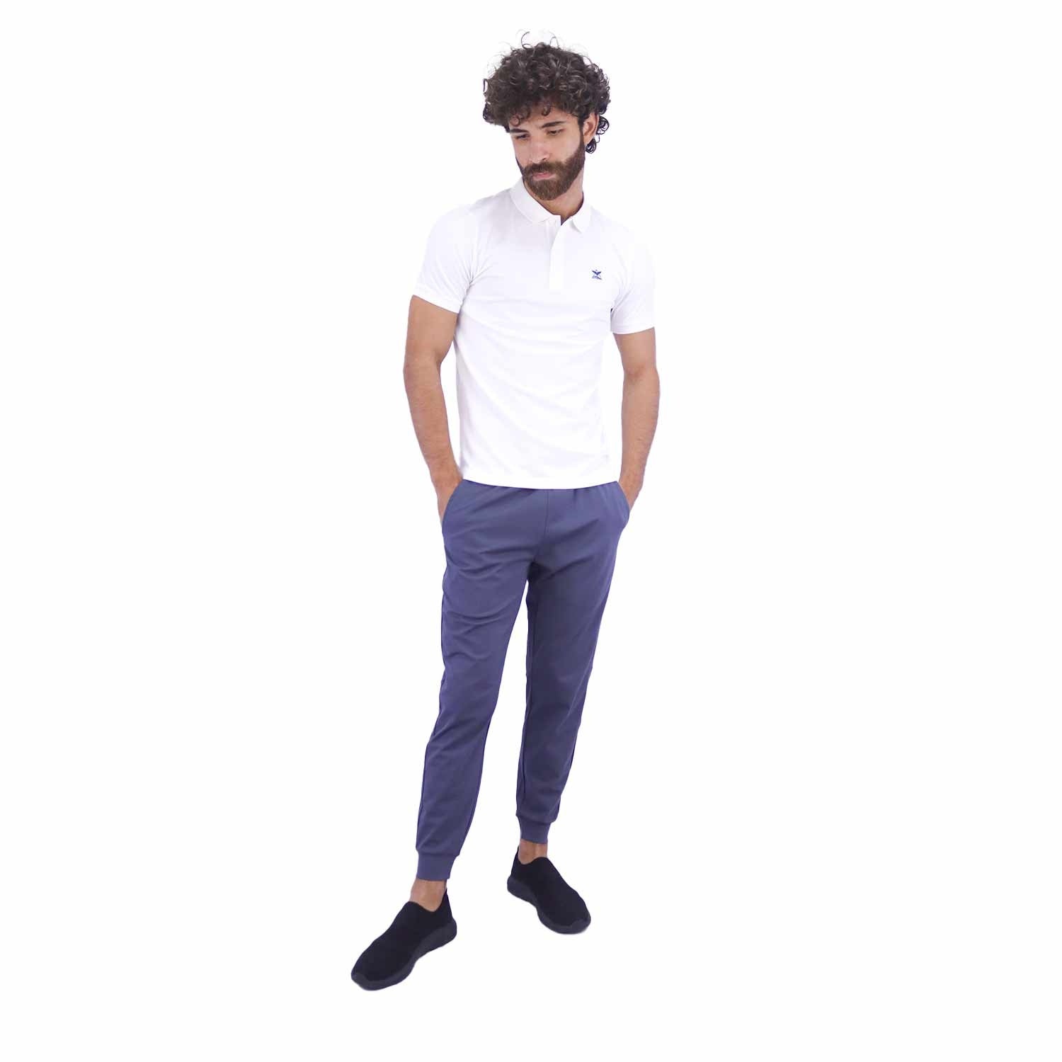 Men's Embroidery Solid Polo - White - Giordano Online