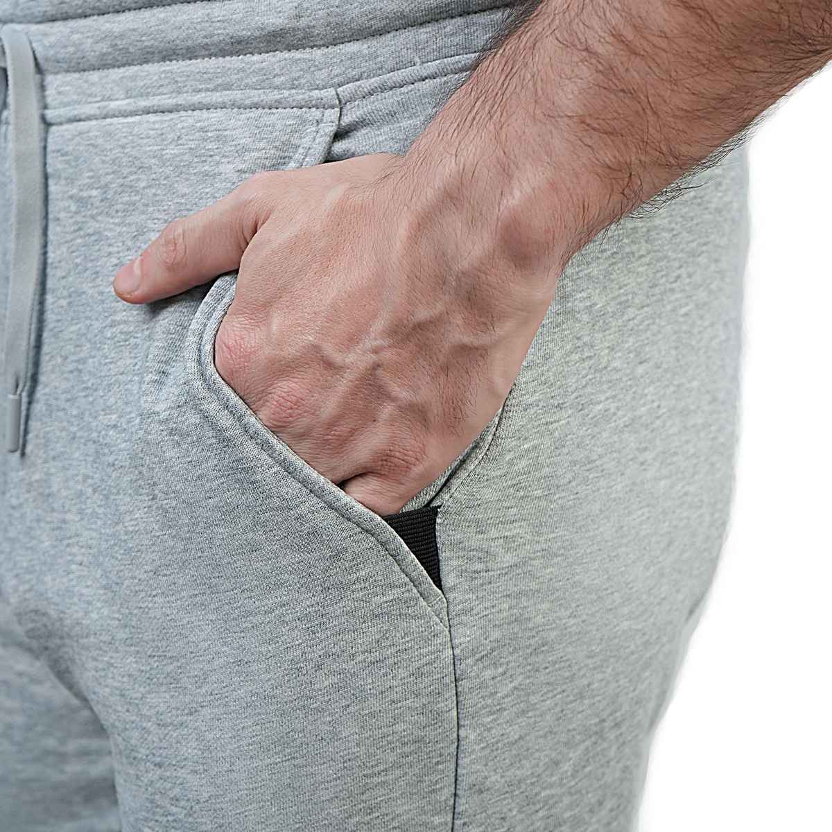 Men's French Terry Elastic Waist Jogger - Grey - Giordano Online