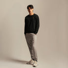 Men's French Terry Long Sleeve Relaxed Embroidery Sweatshirt - Giordano Online