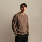 Men's French Terry Long Sleeve Relaxed Embroidery Sweatshirt - Giordano Online