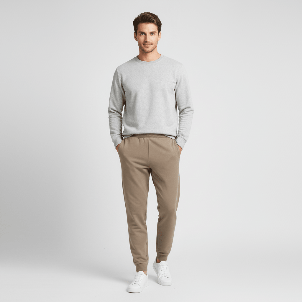 Men's French Terry Mid Rise Slim Taper Jogger - Giordano Online
