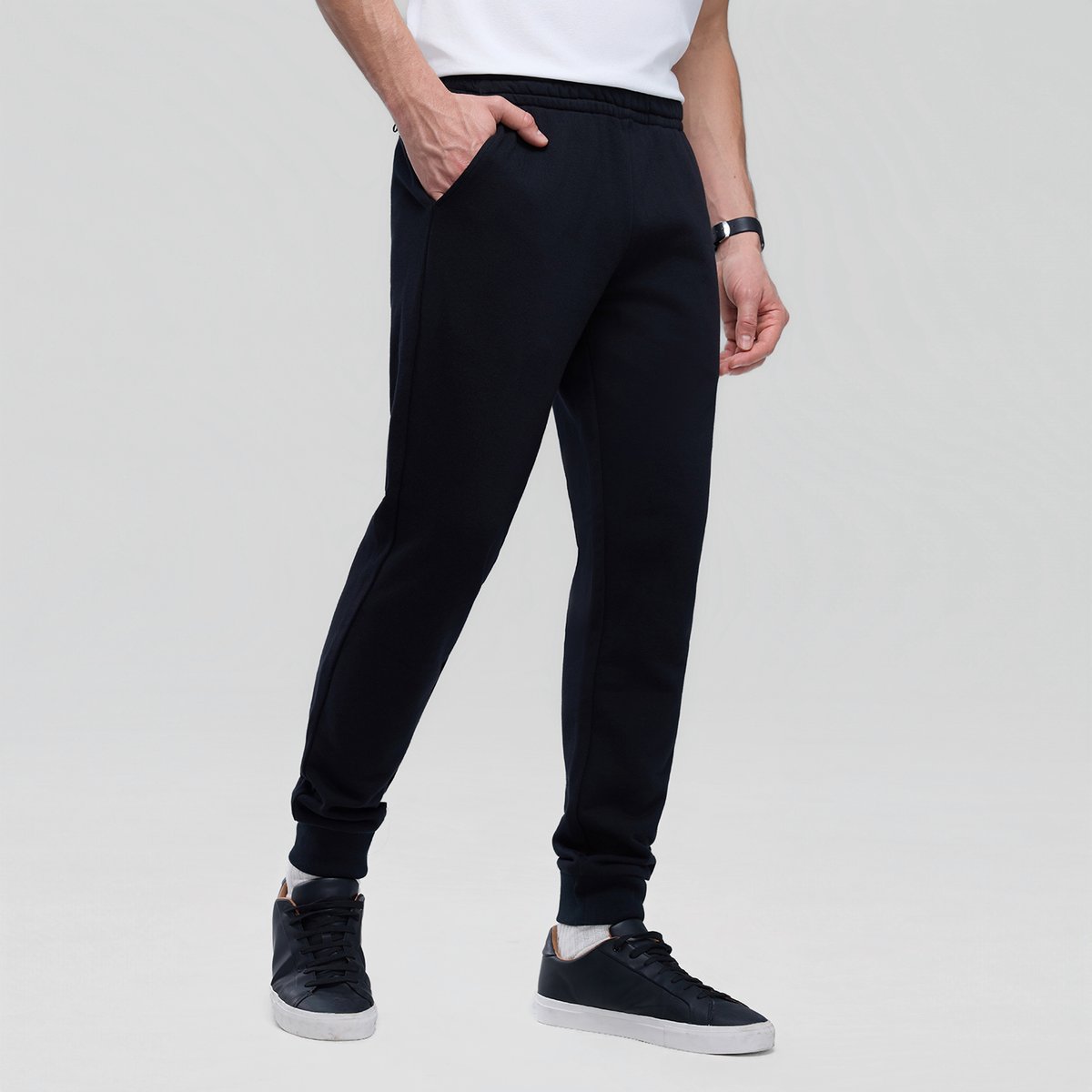 Men's French Terry Mid Rise Slim Taper Jogger - Giordano Online