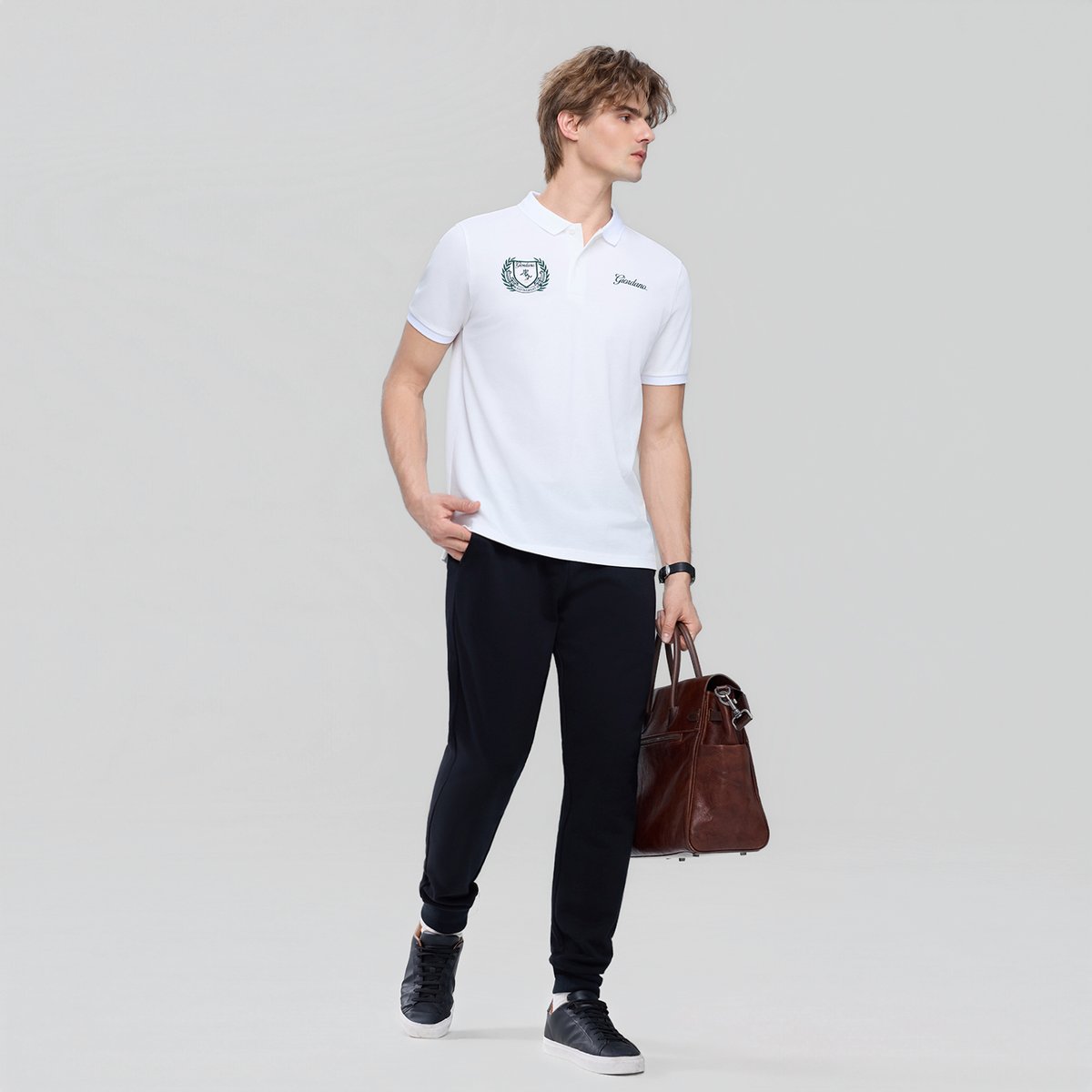 Men's French Terry Mid Rise Slim Taper Jogger - Giordano Online