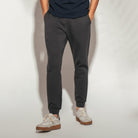 Men's French Terry Mid Rise Slim Taper Jogger - Blue - Giordano Online