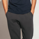 Men's French Terry Mid Rise Slim Taper Jogger - Blue - Giordano Online