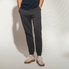 Men's French Terry Mid Rise Slim Taper Jogger - Blue - Giordano Online