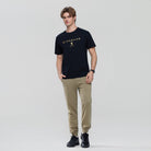 Men's French Terry Mid Rise Slim Taper Jogger - Green - Giordano Online