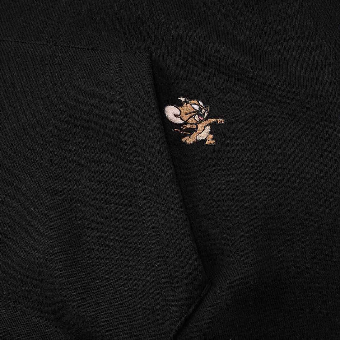 Men’s French Terry Relaxed Fit Hoodie - Tom & Jerry - Black - Giordano