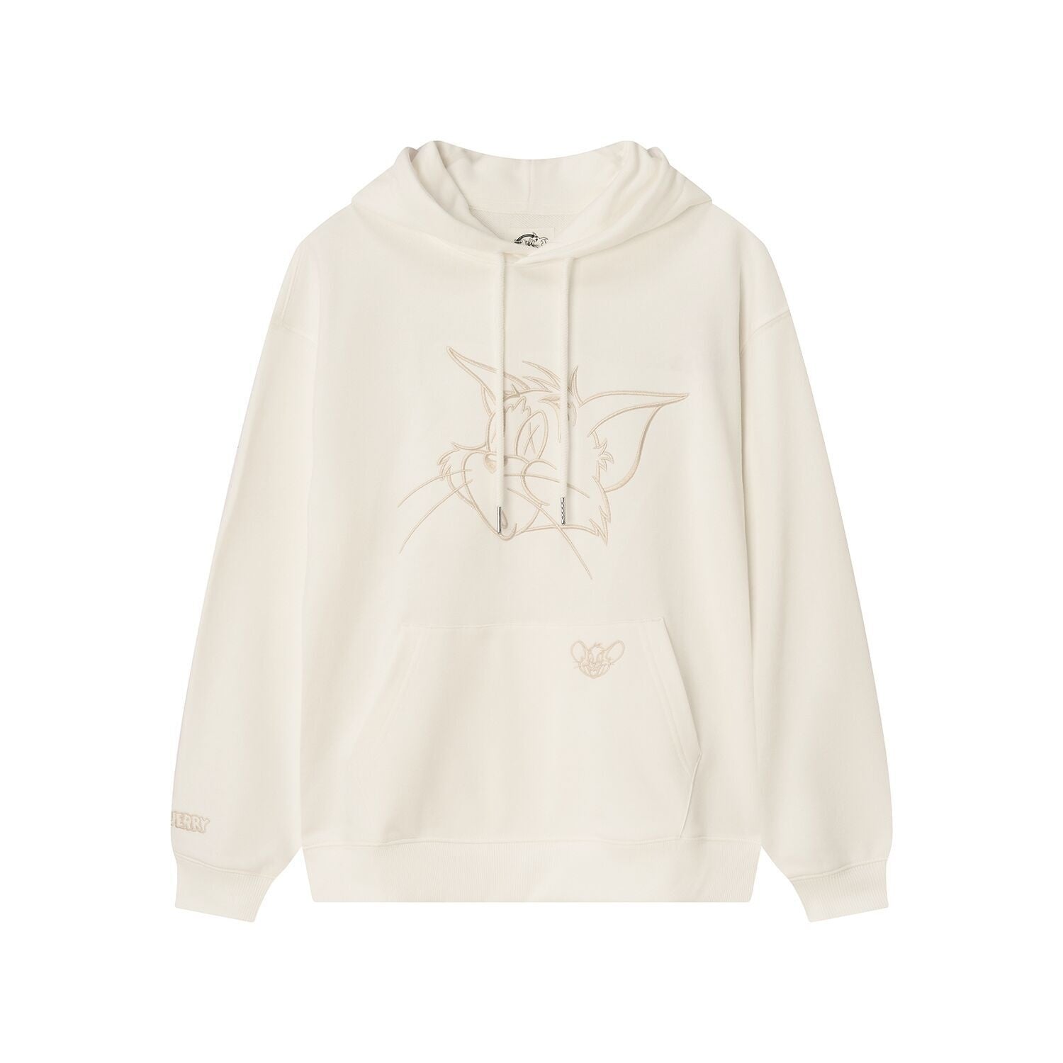 Men’s French Terry Relaxed Fit Hoodie - Tom & Jerry - White - Giordano