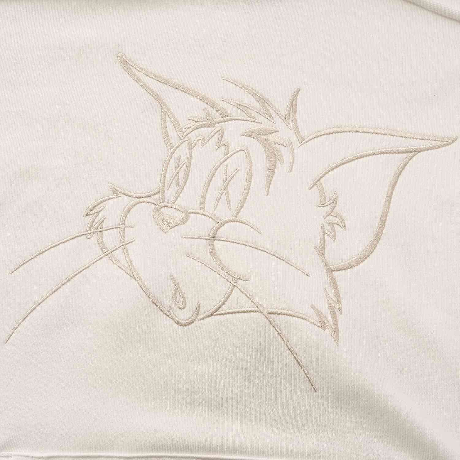 Men’s French Terry Relaxed Fit Hoodie - Tom & Jerry - White - Giordano