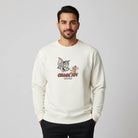 Men’s French Terry Relaxed Fit Pullover - Tom & Jerry - White - Giordano Online