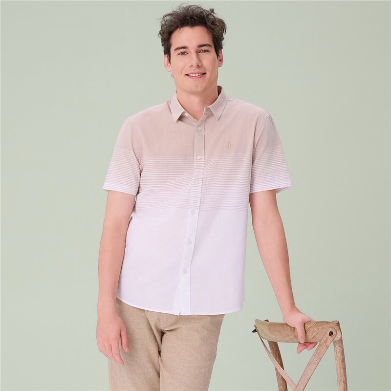 Men's Half Sleeve Linen Shirt - Giordano Online