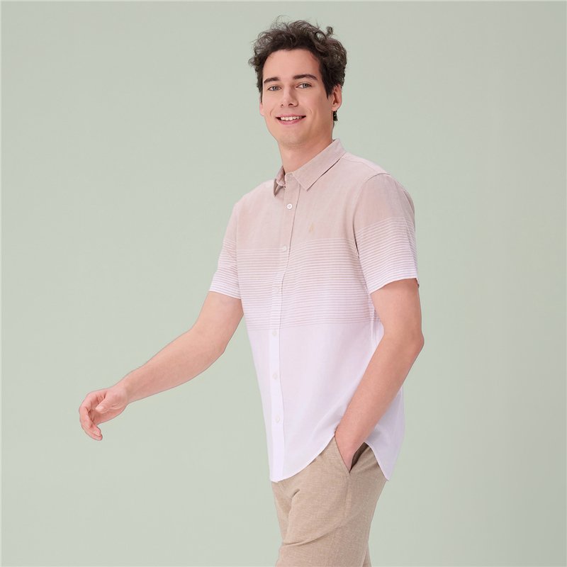 Men's Half Sleeve Linen Shirt - Giordano Online