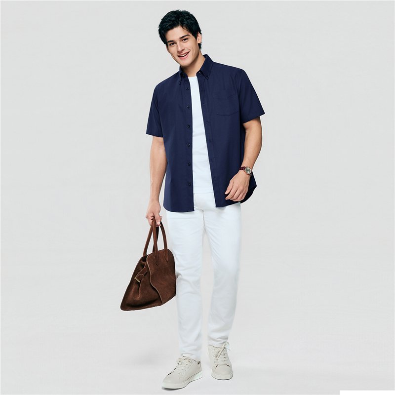 Men's Half Sleeve Wrinkle Free Shirt - Giordano Online