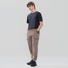 Men’s Interlock Jogger with Relaxed Tapered Fit - Khaki - Giordano Online