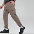 Men’s Interlock Jogger with Relaxed Tapered Fit - Khaki - Giordano Online
