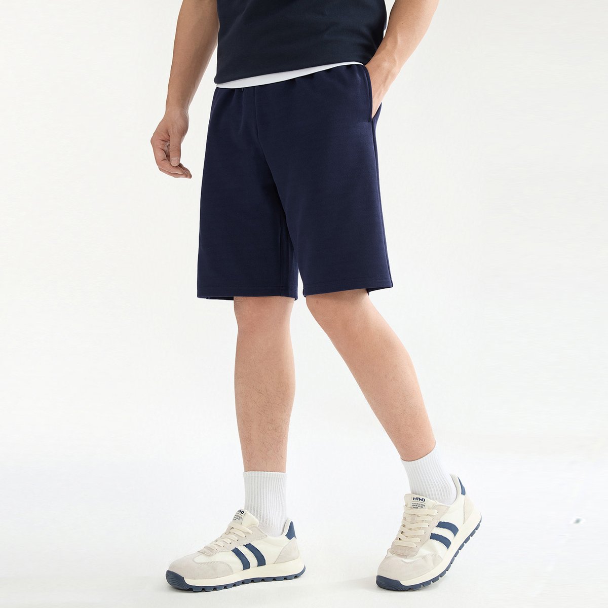 Men’s Interlock Mid‑Rise Regular Fit Elastic Waist Shorts - Giordano Online