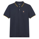 Men's Knit Collar Short Sleeve Slim Fit Embroidered Polo - Giordano Online