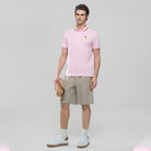 Men's Knit Collar Short Sleeve Slim Fit Embroidered Polo - Giordano Online