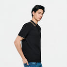 Men's Knit Collar Short Sleeve Slim Fit Embroidered Polo - Giordano Online