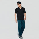 Men's Knit Collar Short Sleeve Slim Fit Zipper Polo - Giordano Online