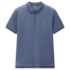Men's Knit Collar Short Sleeve Slim Fit Zipper Polo - Giordano Online