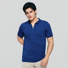 Men's Knit Collar Short Sleeve Slim Fit Zipper Polo - Giordano Online