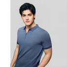 Men's Knit Collar Short Sleeve Slim Fit Zipper Polo - Giordano Online