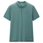 Men's Knit Collar Short Sleeve Slim Fit Zipper Polo - Giordano Online