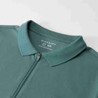 Men's Knit Collar Short Sleeve Slim Fit Zipper Polo - Giordano Online