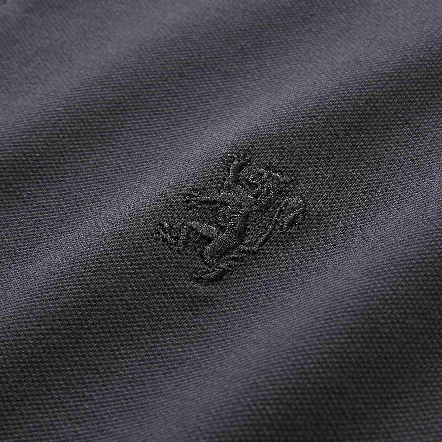 Men's Knit Collar Short Sleeve Slim Fit Zipper Polo - Giordano Online