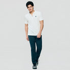 Men's Knit Collar Short Sleeve Slim Fit Zipper Polo - Giordano Online