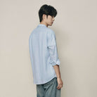 Men’s Linen Poplin Long Sleeve Shirt | Korea Collection - Giordano